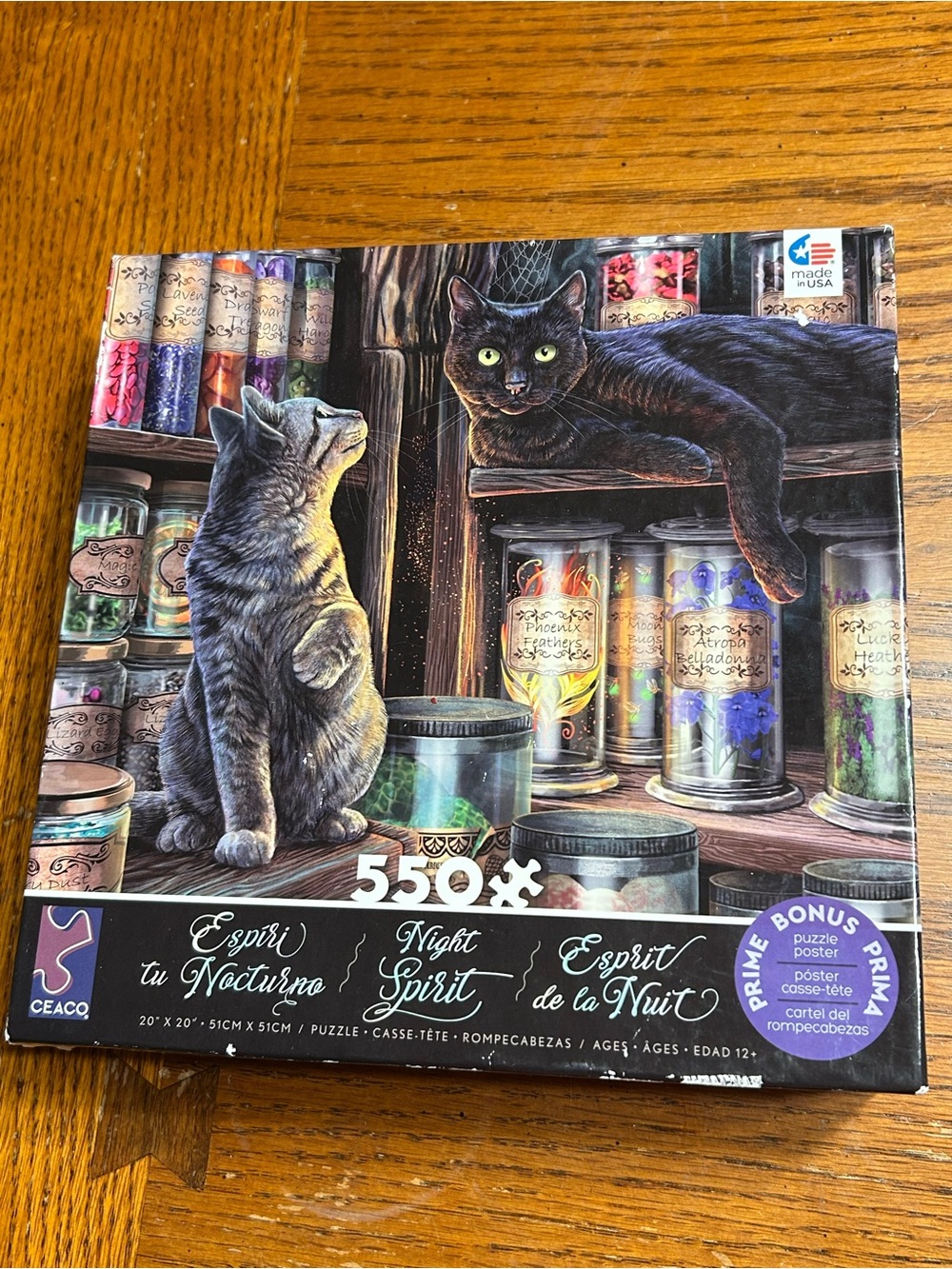 Night Spirit 550-Piece Cat Puzzle - Black & Gray